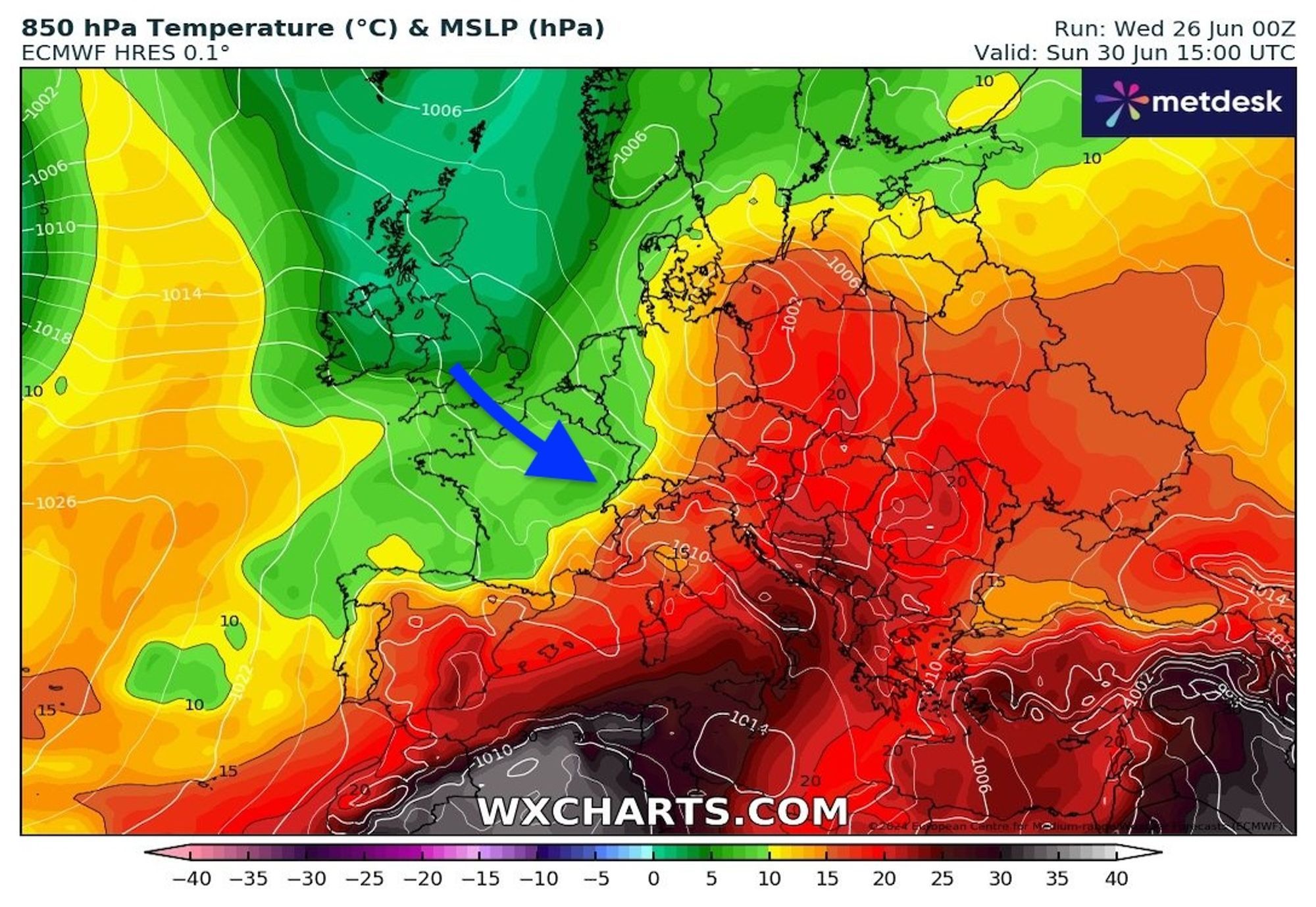 Zondag stroomt gevoelig frissere lucht de Alpen binnen